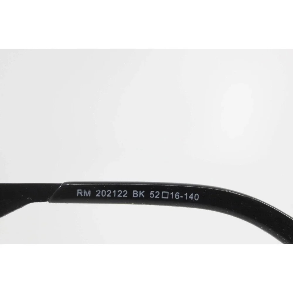Robert Mitchell RM 202122 BK Black Rectangular Eyeglass Frames 52-16-140 Mens